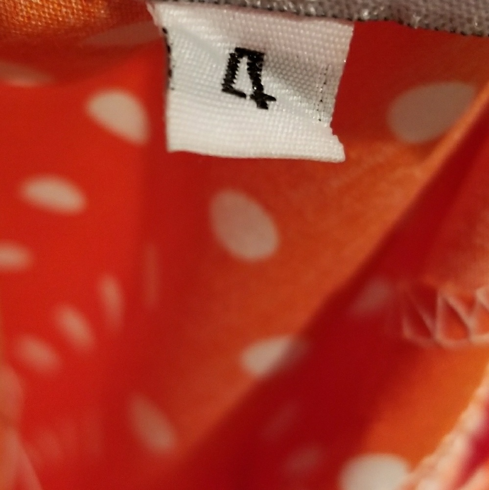 Orange & White trumpet hem skirt - Picture 4 of 4